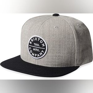 NWT Brixton Heather Gray and Black Cap